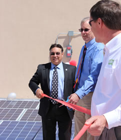 ECE Solar Panel System Installation Ribbon Cutting