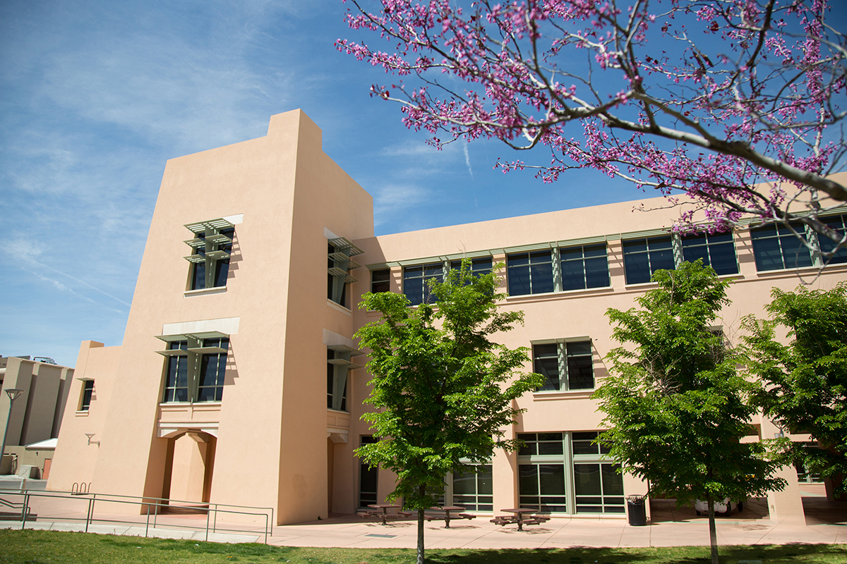 photo of the Centennial Engineering building in Spring