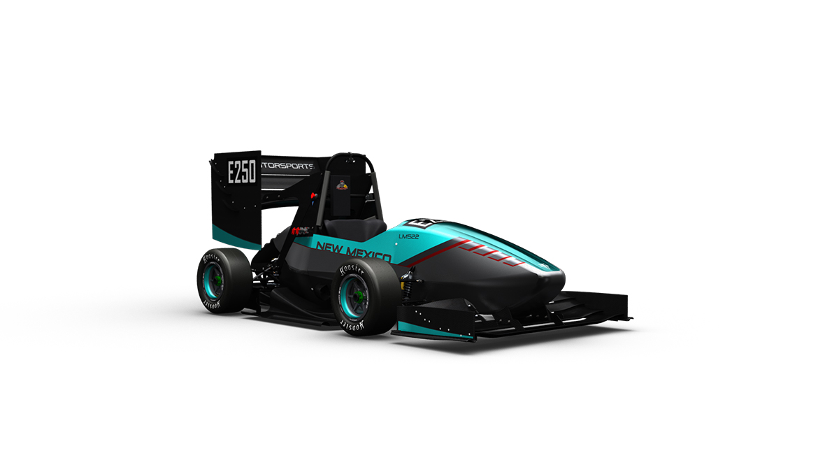 photo: 3D rendering of the new FSAE car