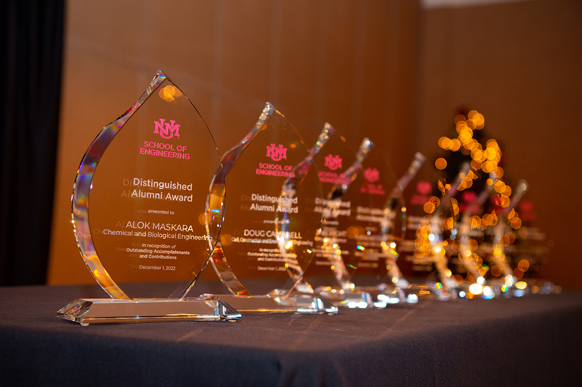 photo: awards arranged on a table