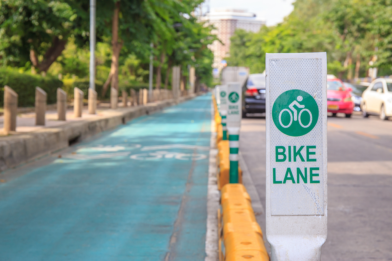 photo: protected bike lane