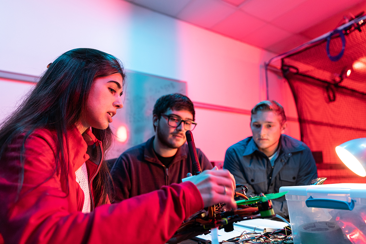 photo: students working together